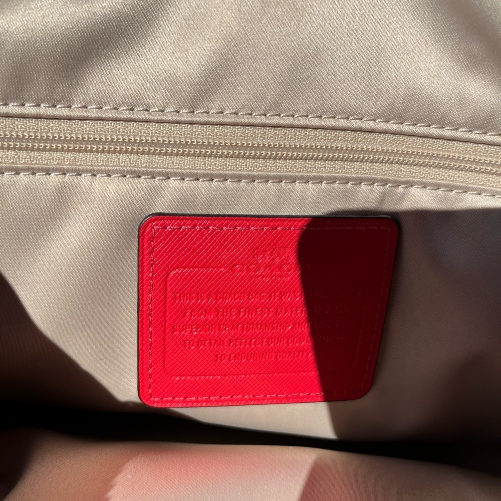 Coach Red Leather bag with Cherry Charm Hang Tag and Dust Bag - Picture 6 of 8
